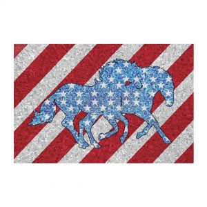 Patriotic Horses paper print by JJ Roach