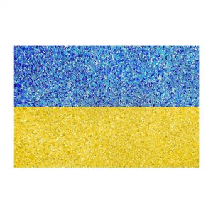 Ukraine flag paper print by JJ Roach